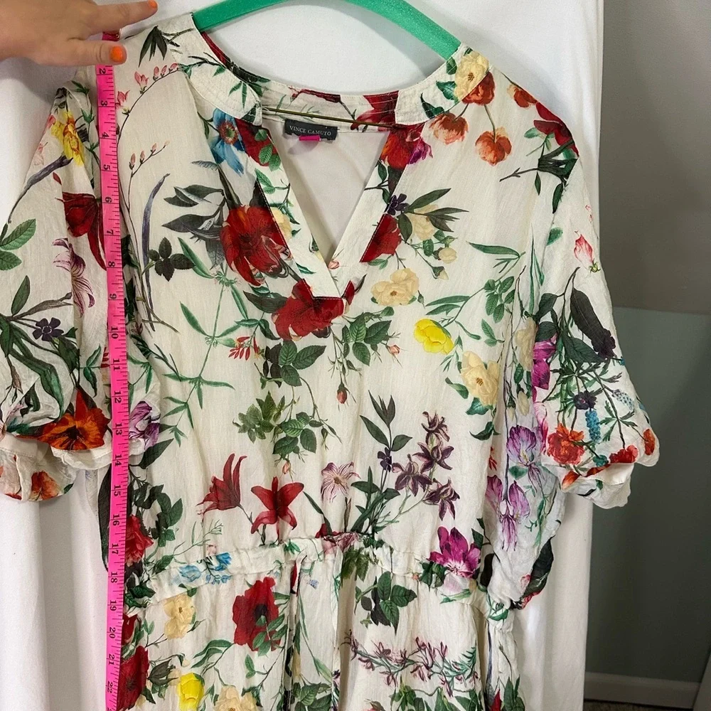 Vince Camuto Multicolor Floral Italian Dress size XL - Picture 5 of 9